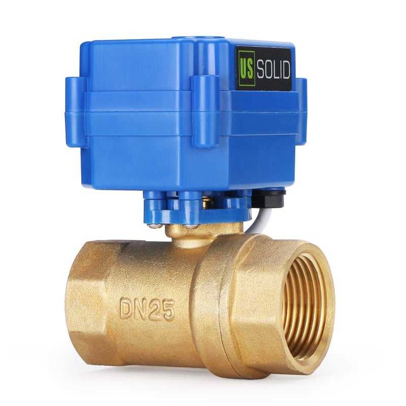 U.S. Solid Motorized Ball Valve- 1" Brass Ball Valve with Standard Port, 9-24V DC and 2 Wire Reverse Polarity - Image 2